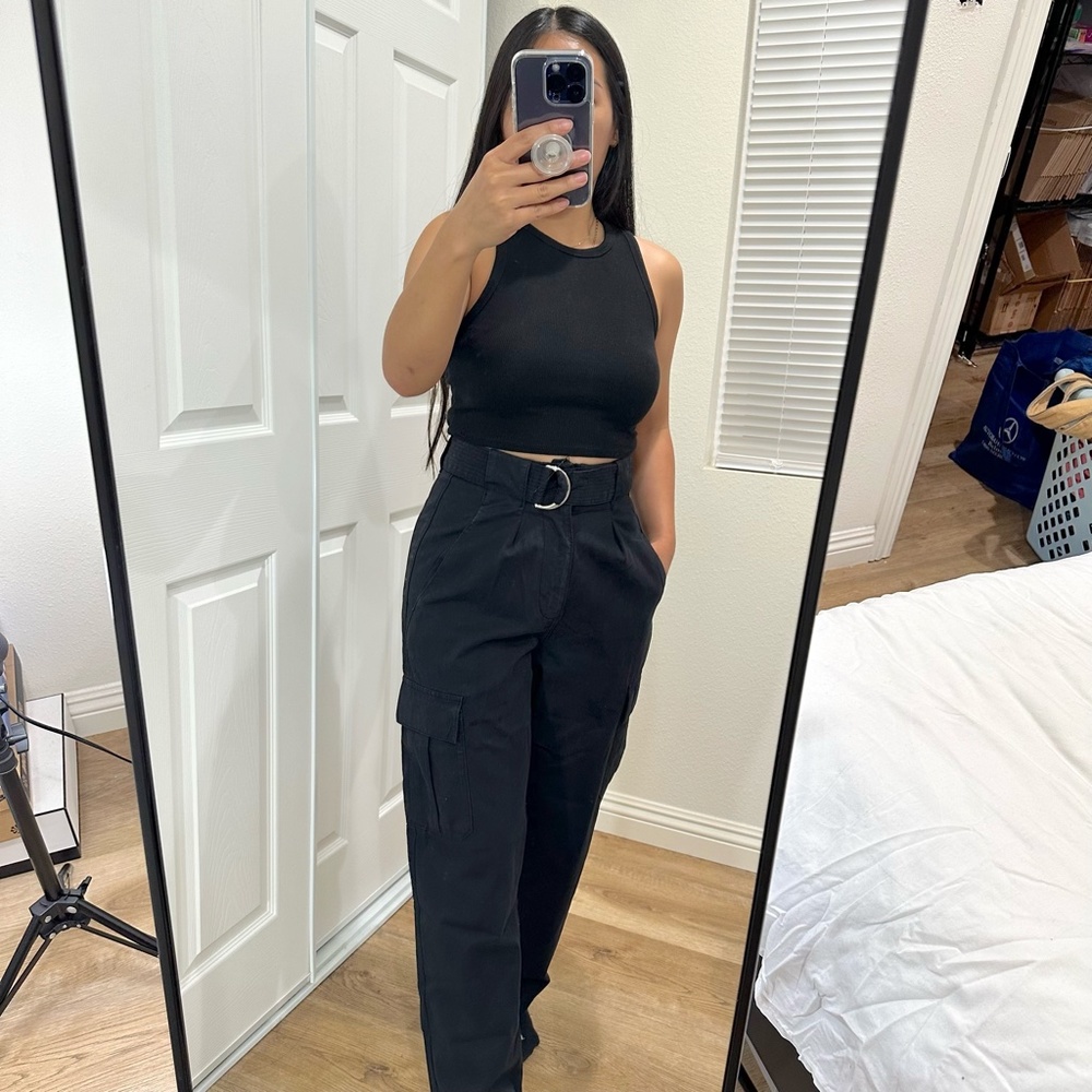 TOPSHOP D-RING UTILITY TROUSERS